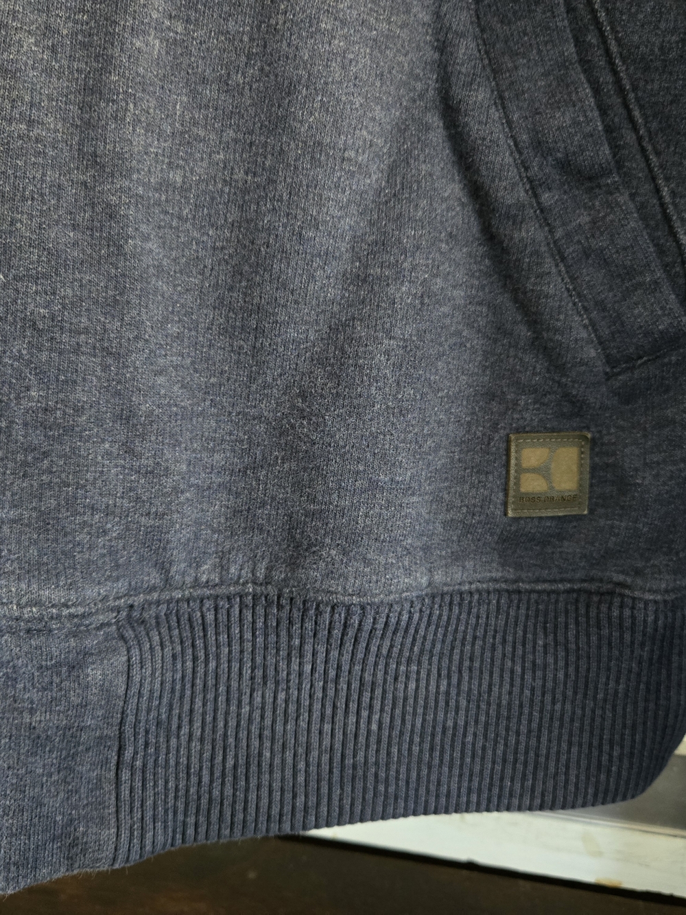 BOSS ORANGE Men's Navy Zip-Up Knit Jacket - Picture 8 of 12